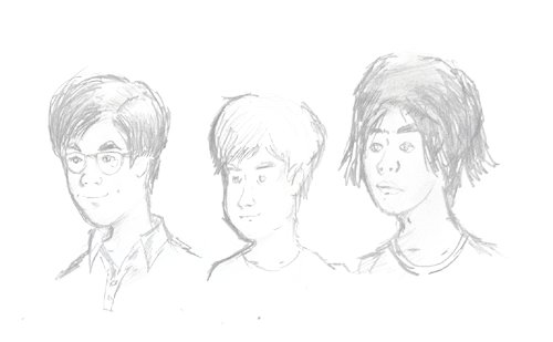 light old school trio sketch