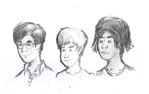 old school trio sketch